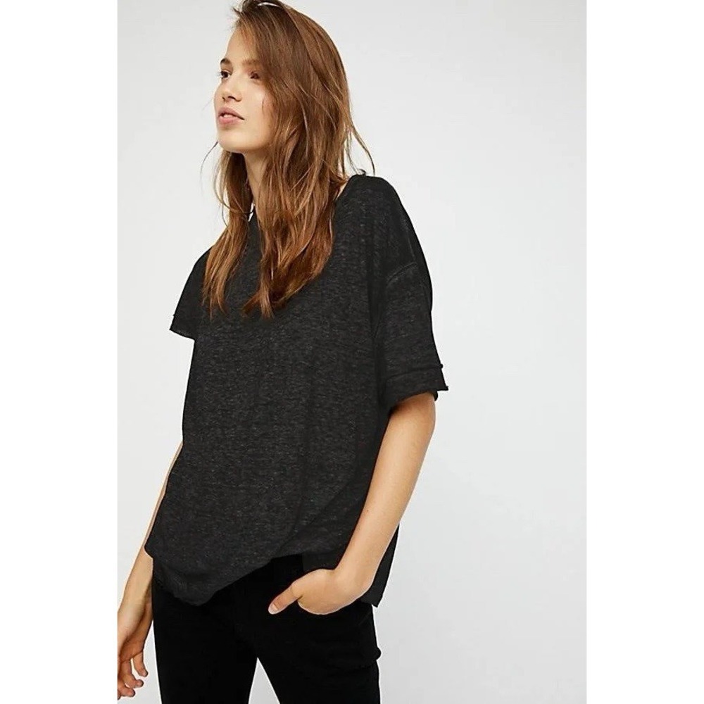 Free People - We The Free - Cloud 9 Frayed Hem Knit Tee